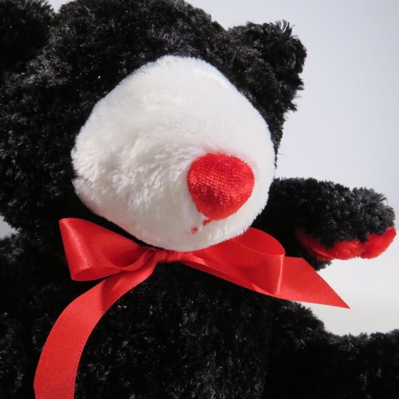 Black & Red Teddy Bear DanDee Collector's Choice with curly fur 10" - Picture 4 of 9
